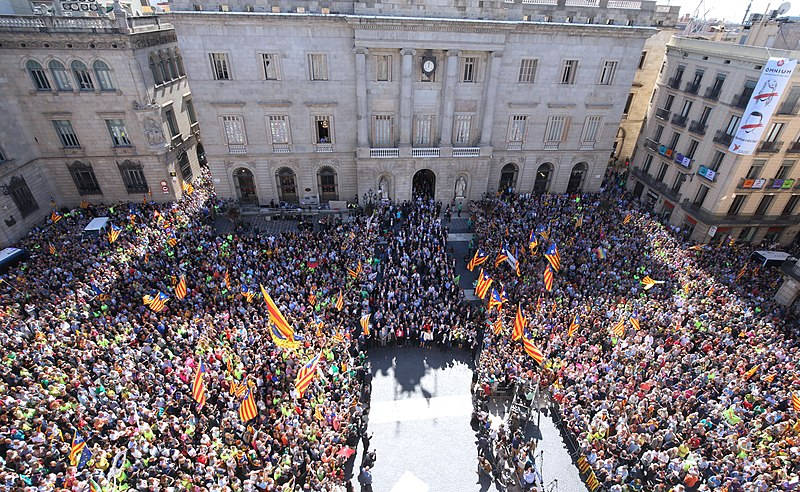 Catalan president Carles Puigdemont received at the Palace of the Generalitat more than 700 mayors who were summoned for having signed a decree of political support to the October 1 referendum on Catalan independence (16 September 2017).