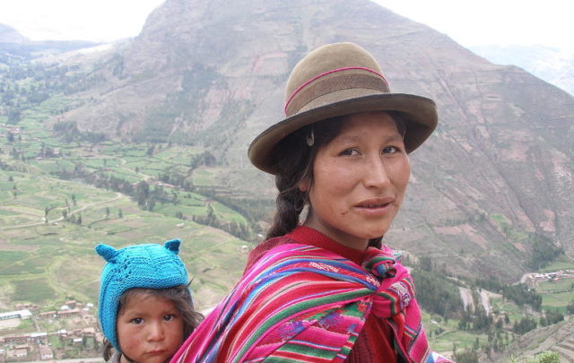 Quecha woman and child