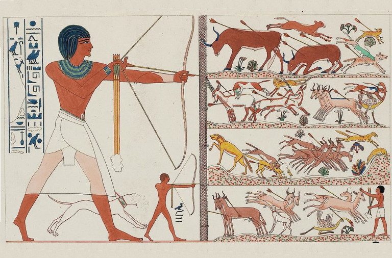 Theban tomb hunting scene