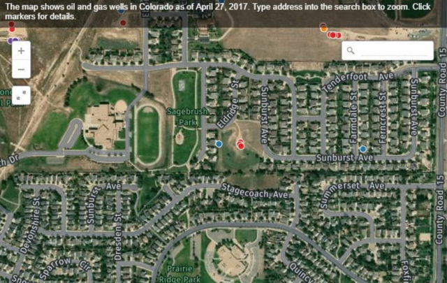 Colorado oil well map