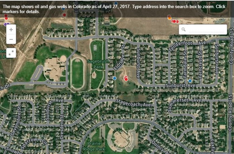 Colorado oil well map