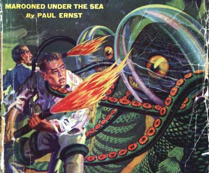Cover of Amazing Stories of Super-Science (1930/9). Illustration for "Marooned under the Sea" by Paul Ernst.