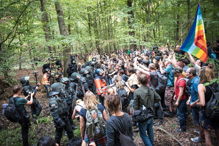 Hambach forest protest