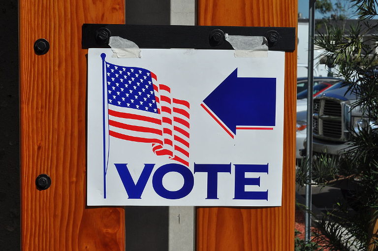 American vote sign