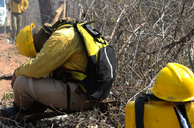 Amazon firefighters in Bolivia