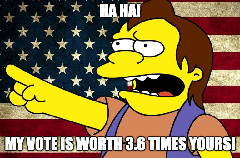 My vote is worth more than yours