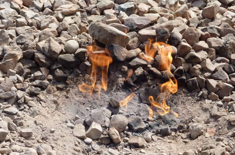 natural gas coming out of ground