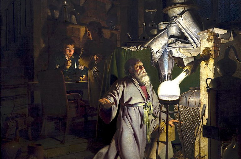 By Joseph Wright of Derby - https://www.tms.org/pubs/journals/JOM/0706/fig3.jpghttps://www.culturevoyage.co.uk/wp-content/uploads/2013/03/Alchymist.jpg, Public Domain, https://commons.wikimedia.org/w/index.php?curid=15154197