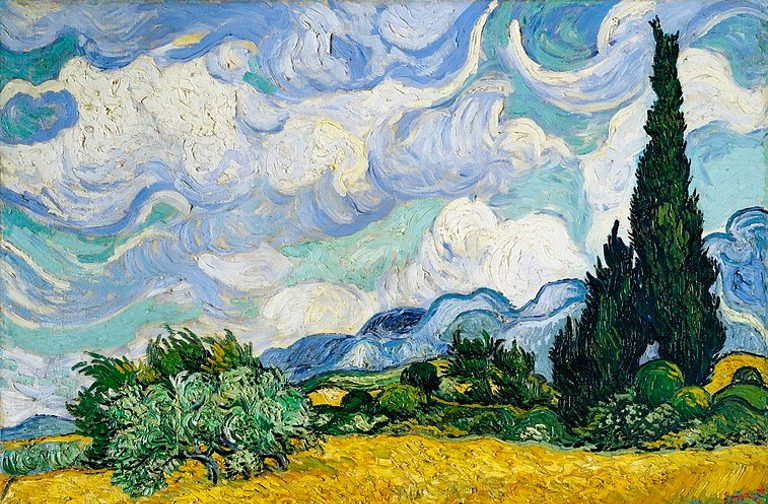 Wheat Field with Cypresses by Van Gogh