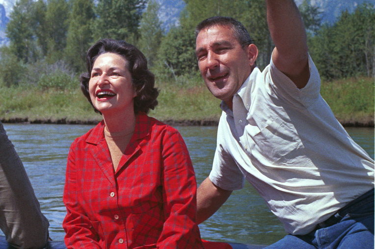 Stewart Udall with Lady Bird Johnson