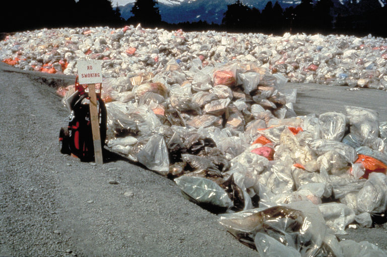 Valdez trash pile