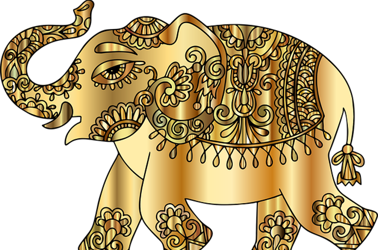 Gold elephant