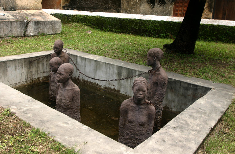 Monument to slaves in Zanzibar