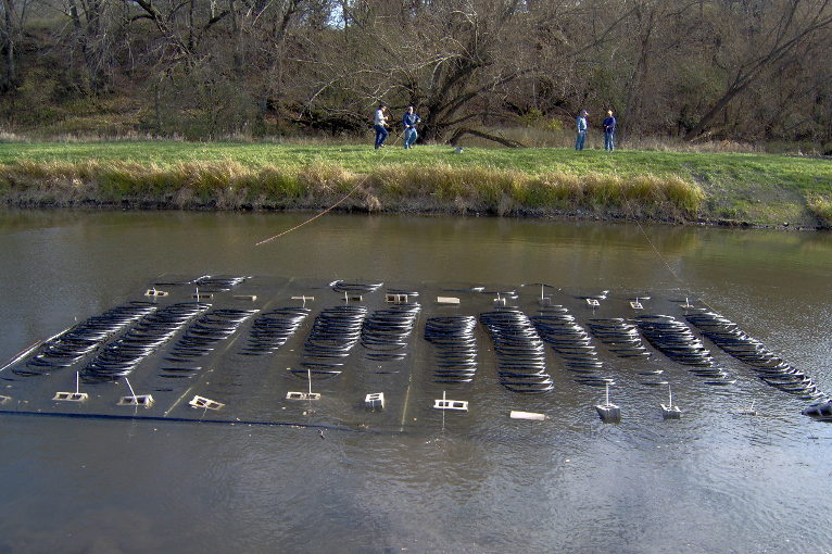 Water-source heat-exchanger being installed