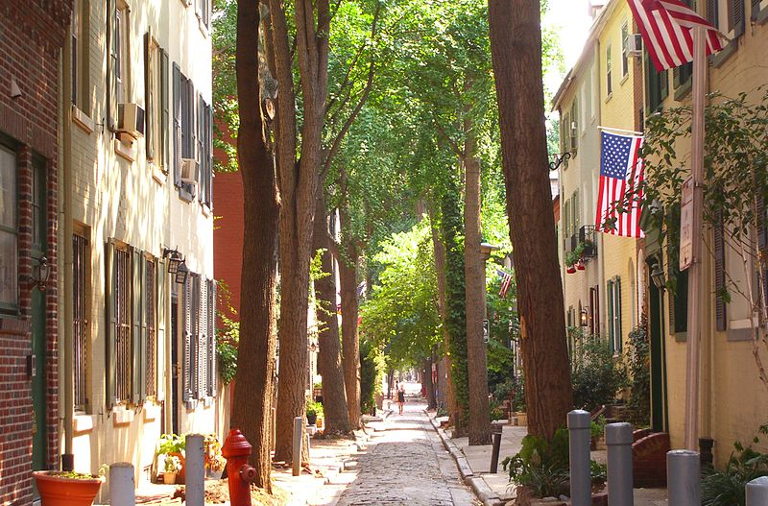 Minor street in Philadelphia