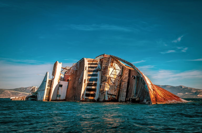 sinking ship