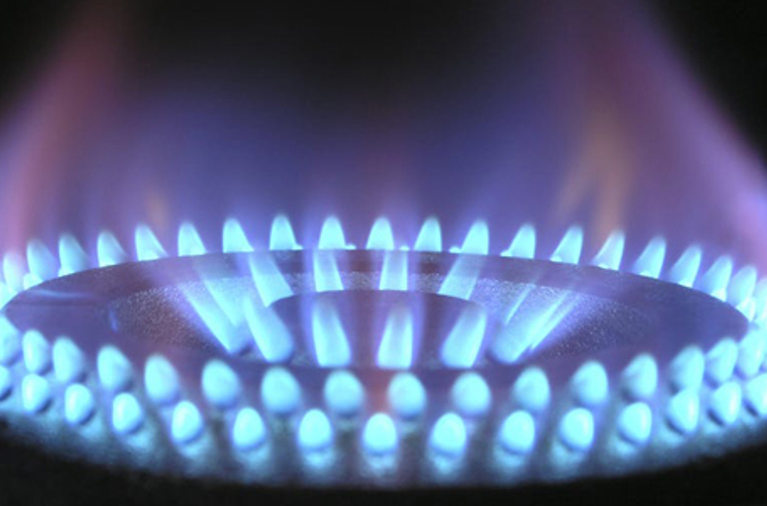 Natural gas flame
