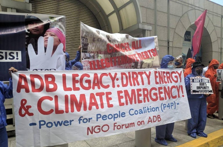 Protest at ADB heaquarters