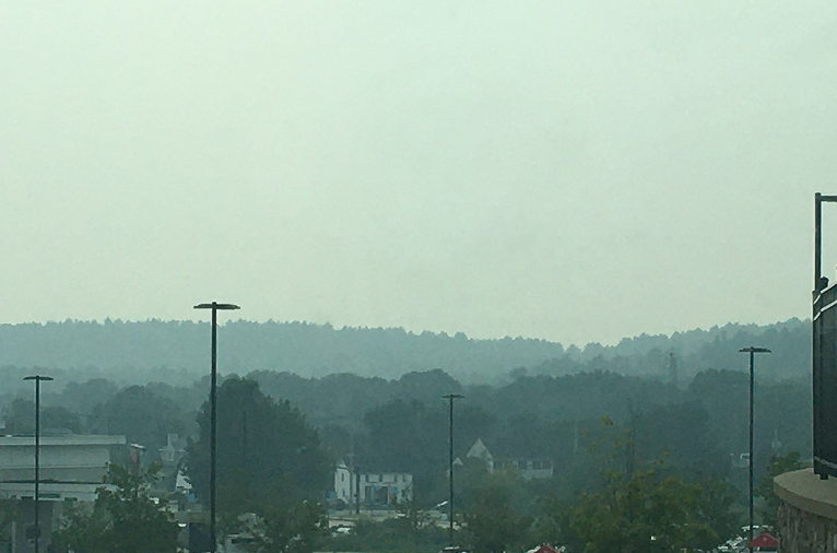 Haze from West Coast fires in MA