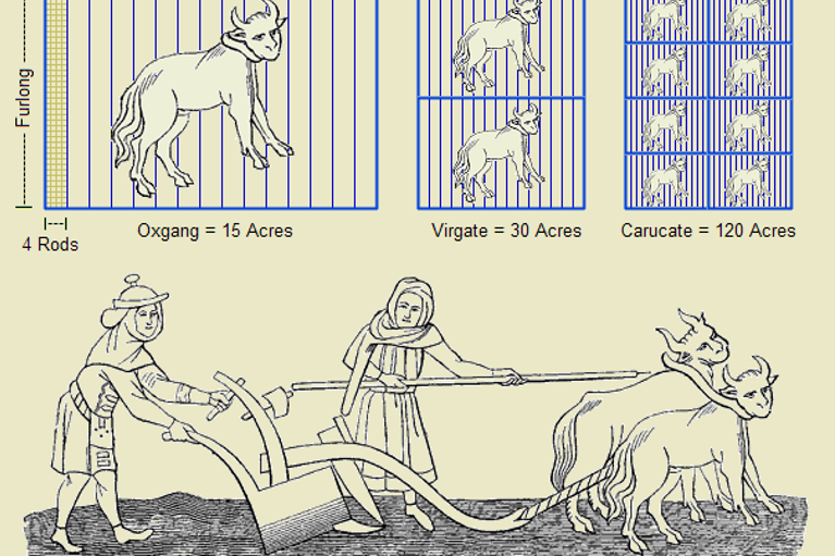 Division of farmland in England in medieval times