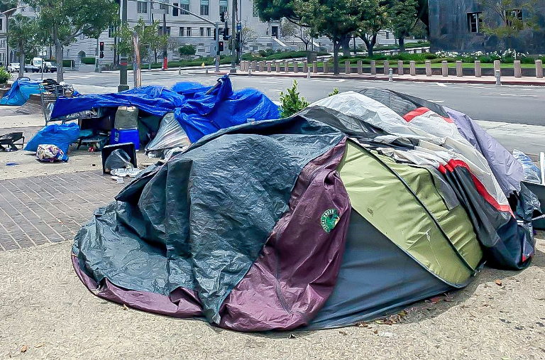 Homeless people in LA