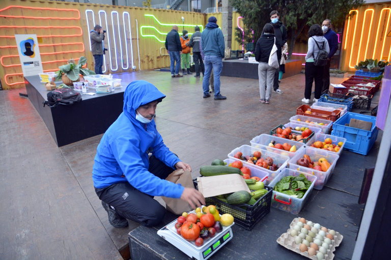 Farmers' market in Romania