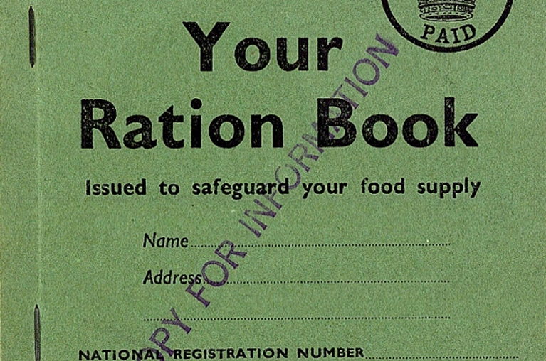 UK child's ration book in WW2