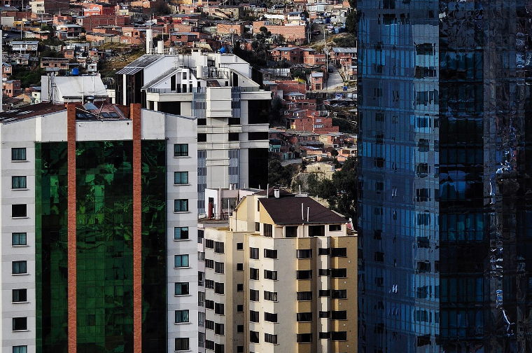 slums and skyscrapers