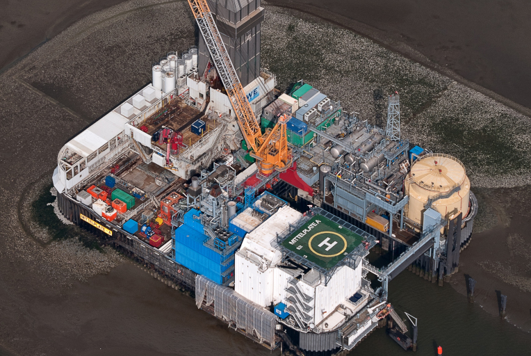 Oil platform in the North Sea