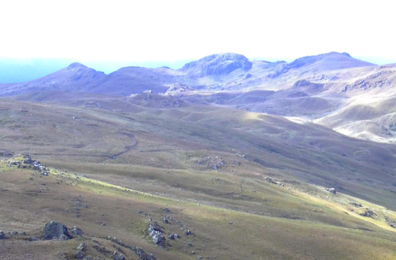 Gold mining area in Ecuador