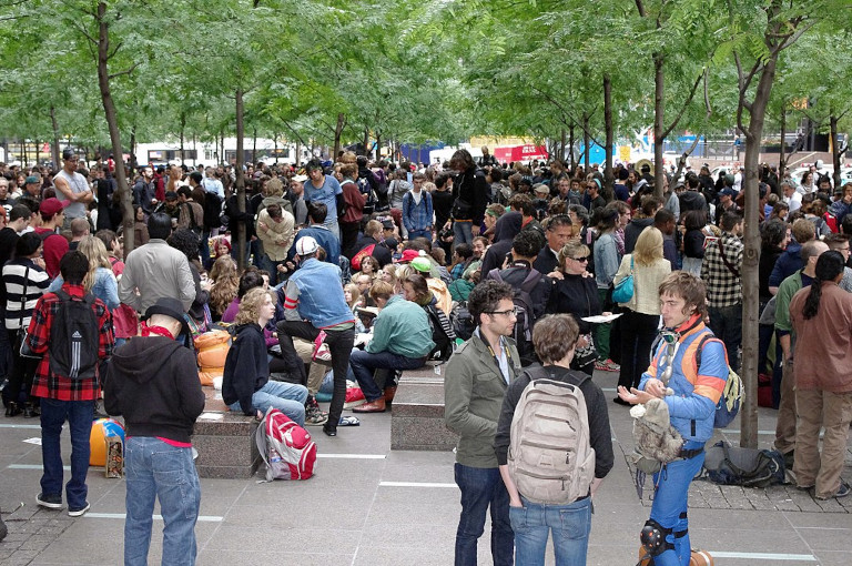 Occupy Wall Street in Zuccotti Park.