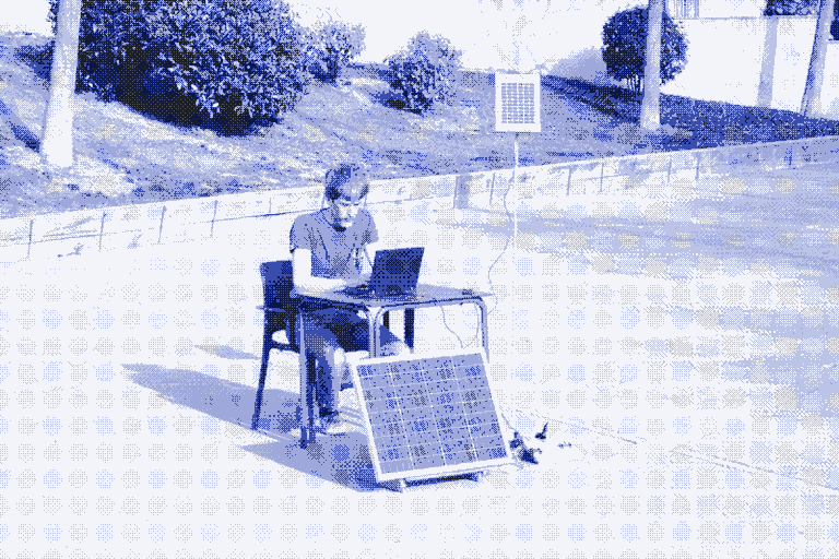 Direct solar powered office