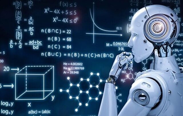 Android contemplating equations (Artificial intelligence: Reasoning, problem-solving ).