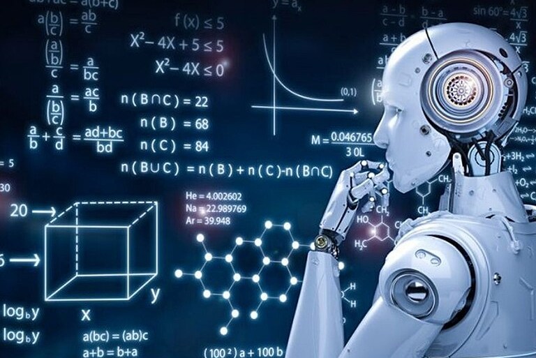 Android contemplating equations (Artificial intelligence: Reasoning, problem-solving ).