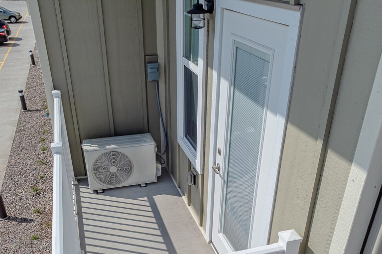 heat pump on balcomy