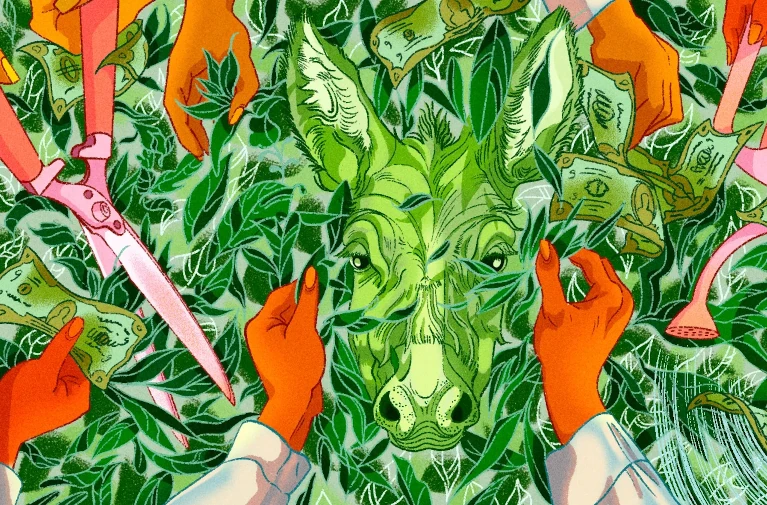 Transending 40 acres and a mule art