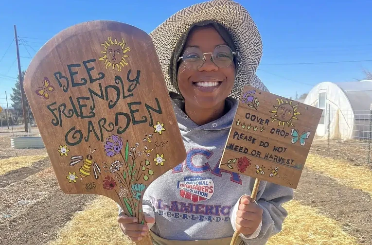 Bee-friendly garden in Alamagordo