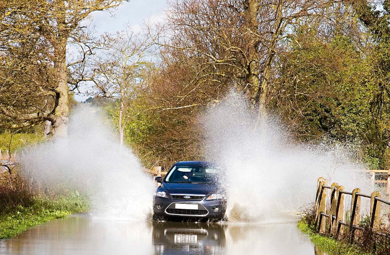 Flooding in Nether Hayford in 2012
