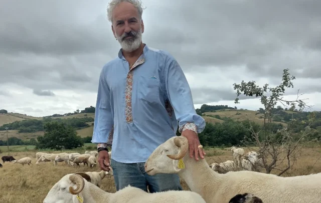 Joel with fibre animals