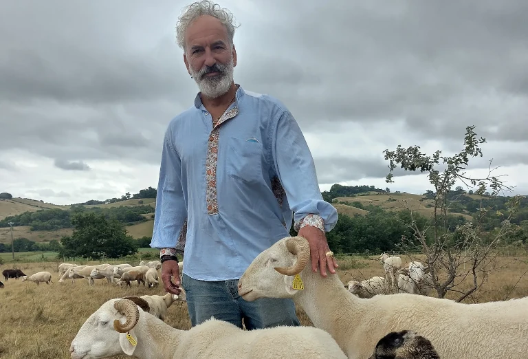 Joel with fibre animals