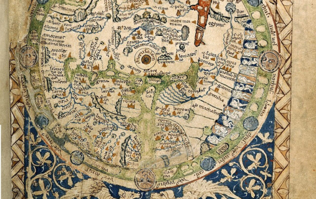 Psalter World Map. Here be dragons.