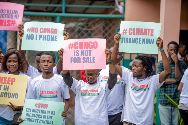 Notre terre sans petrol rally in DRC