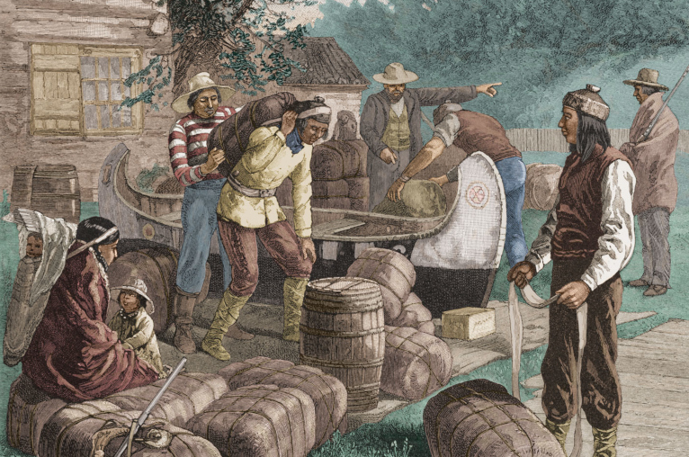 An early Hudson Bay Company trading post.