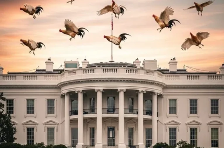 chickens over the White House