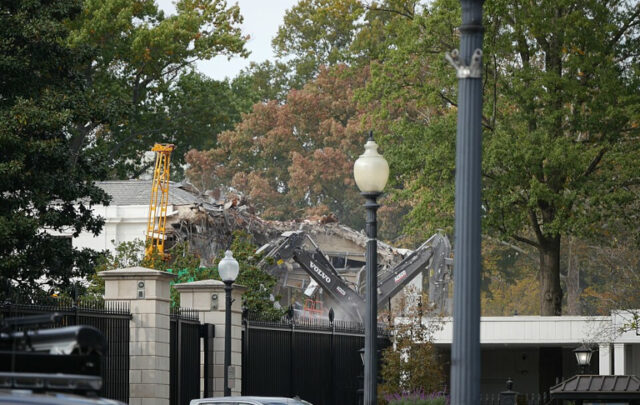 Demolition of the East Wing