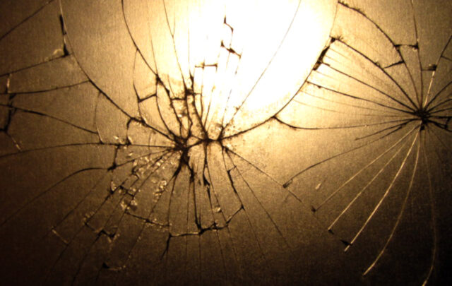 Light through cracked glass