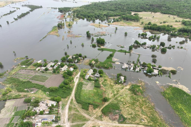 Flood in Kherson Oblast.