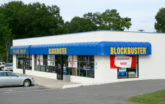 Blockbuster shop
