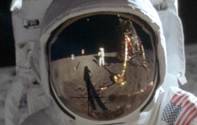 A reflected window on space camp.