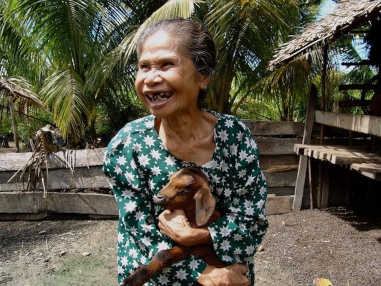 Widow with goat